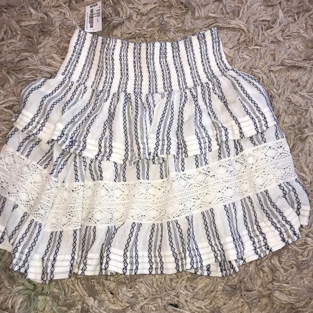 scrunch waistband ruffle skirt new with tags